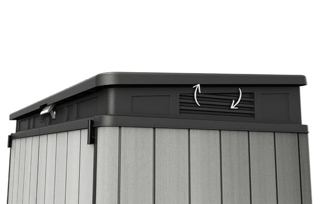 Elite-Store Opbergbox - 141x82x123.5cm - Zwart